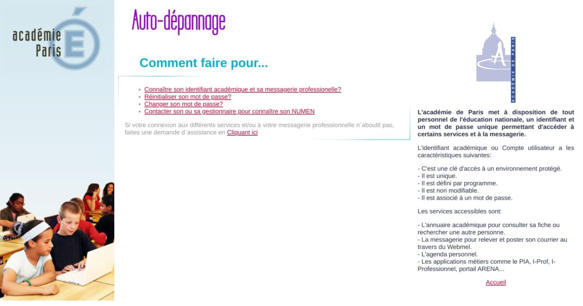 ¿Cómo uso el sistema de mensajería de la Académie de Paris?