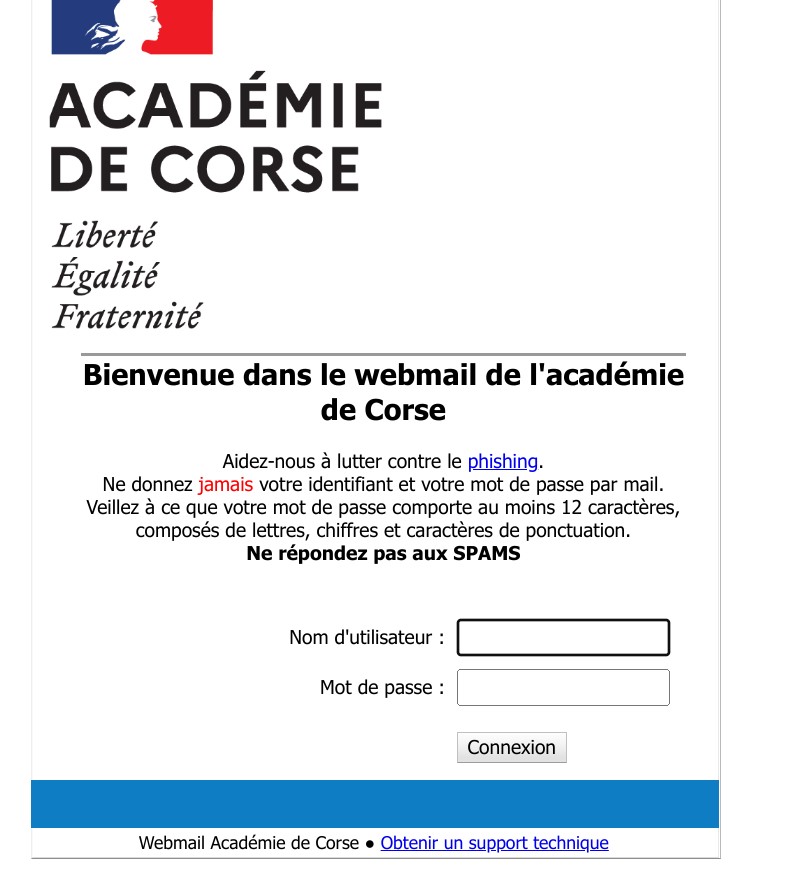 ¿Cómo uso el sistema de mensajería de la Académie de Corse?