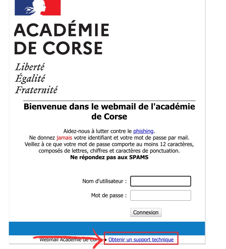 ¿Cómo uso el sistema de mensajería de la Académie de Corse?