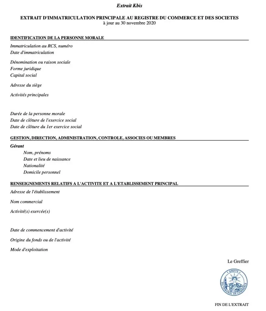 ¿Qué es el extracto de Kbis y qué importancia tiene para las empresas?