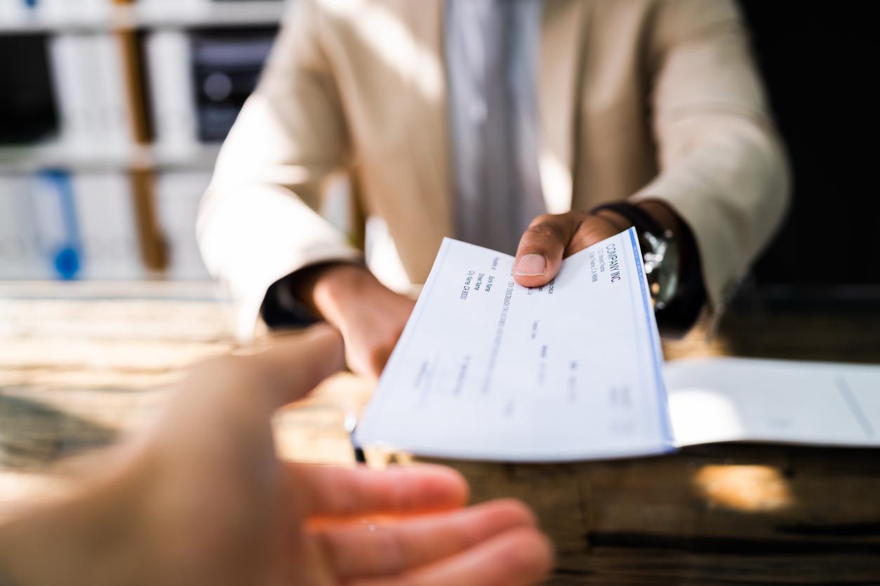 El cheque bancario de La Banque Postale