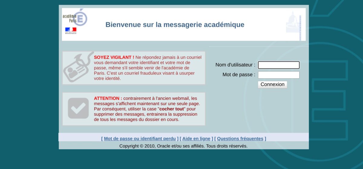 ¿Cómo uso el sistema de mensajería de la Académie de Paris?